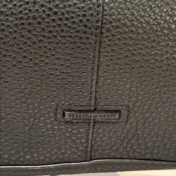 Rebecca Minkoff Black Studded Pebbled Leather Unlined Tote Wallet Set - Picture 11 of 17